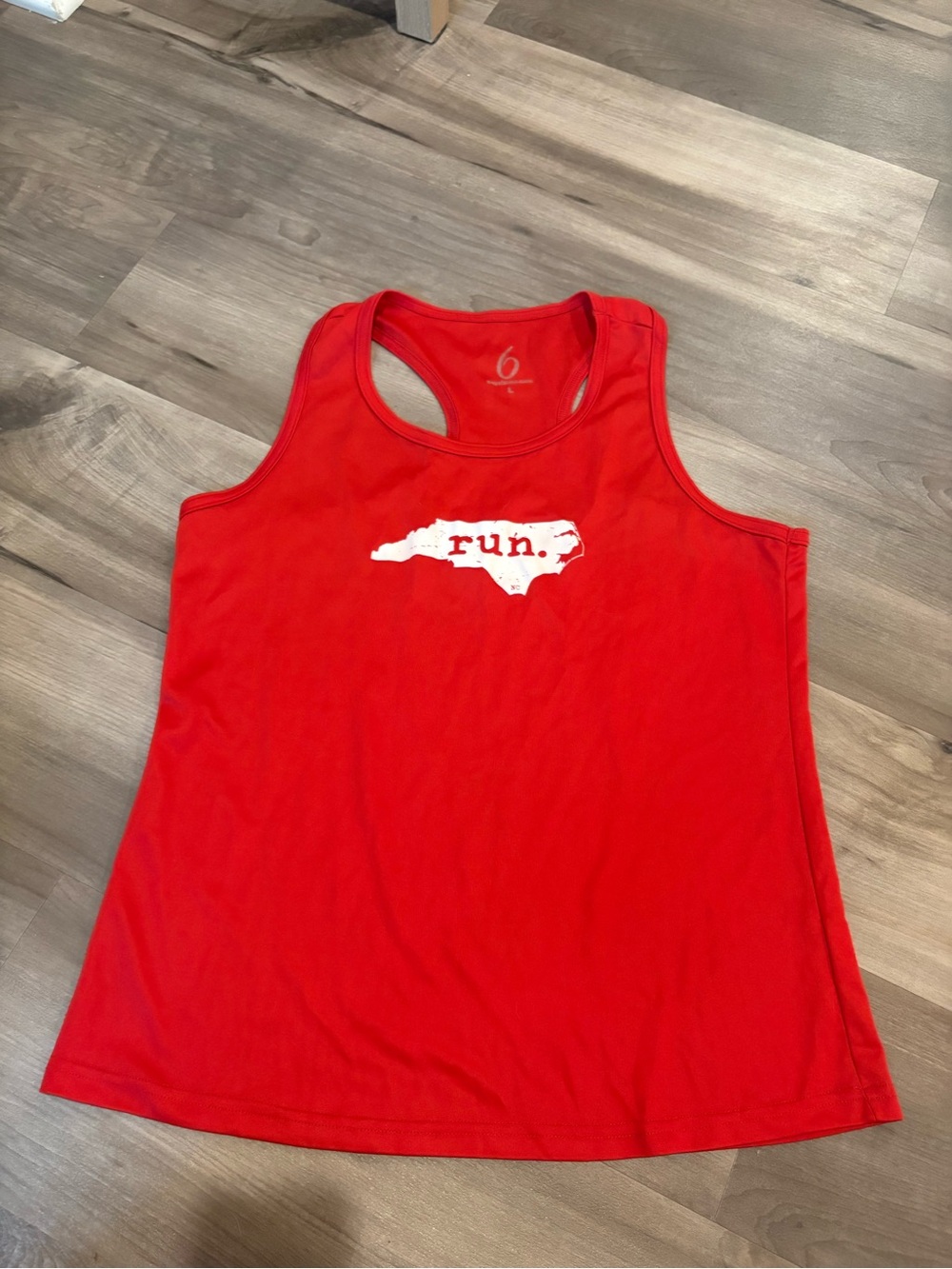 Women's Red North Carolina 'Run' Racerback Tank Top